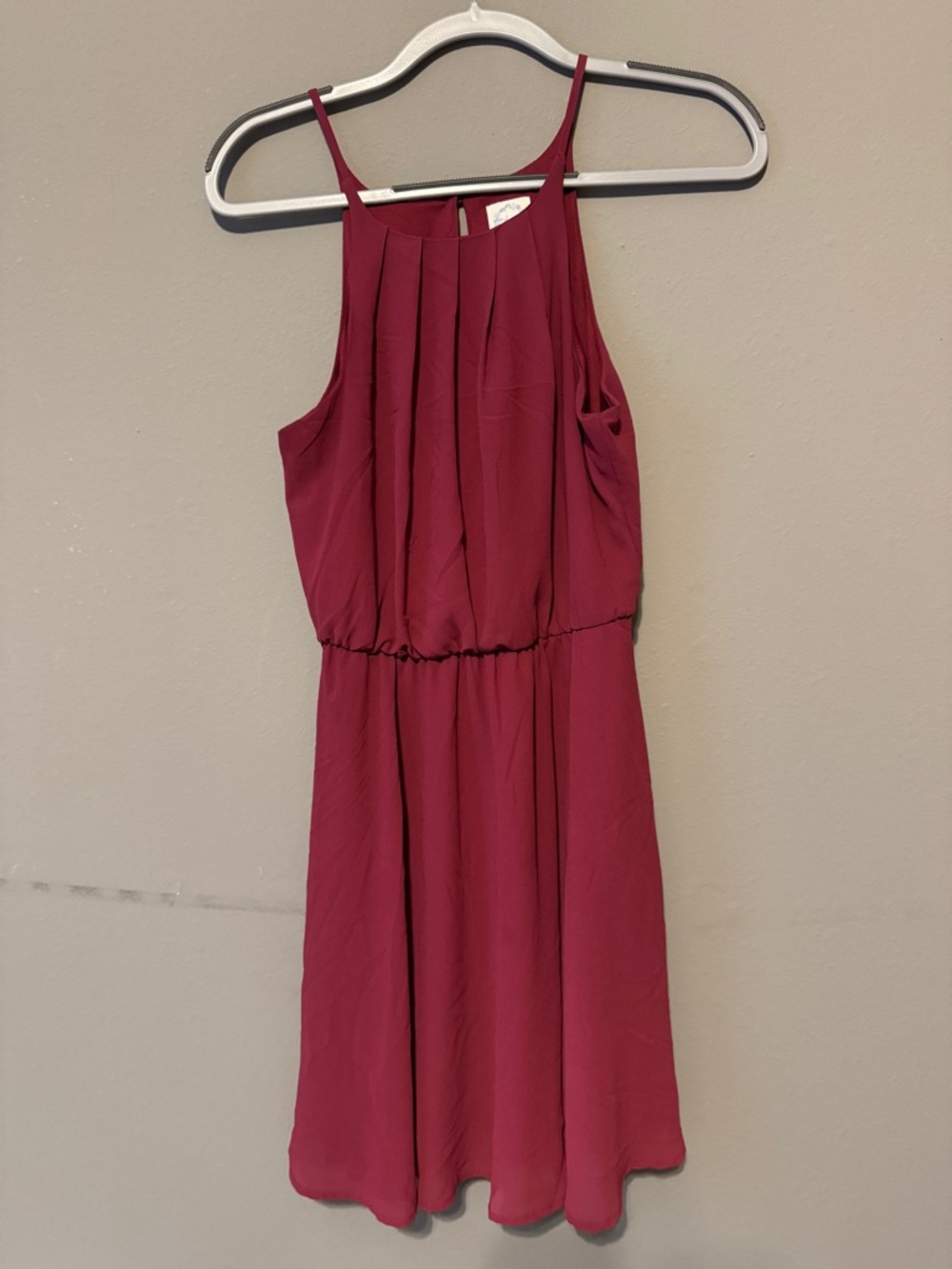 Blue Rain Sleeveless Dress in Burgundy